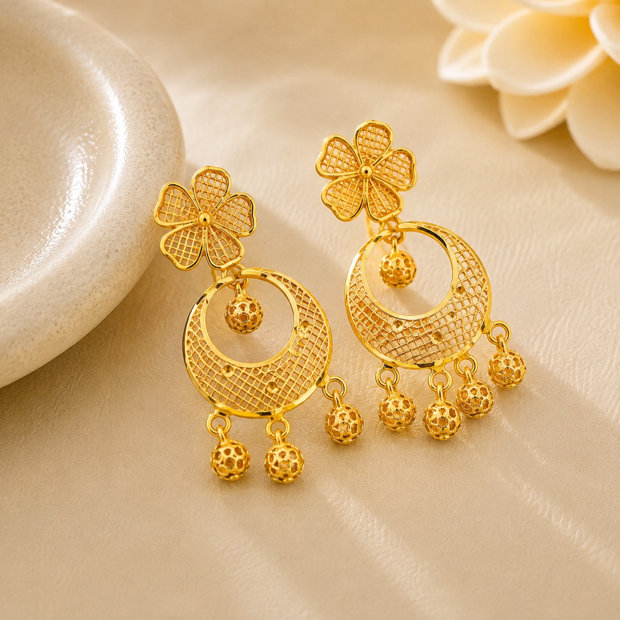Gold Jhumka Design 10