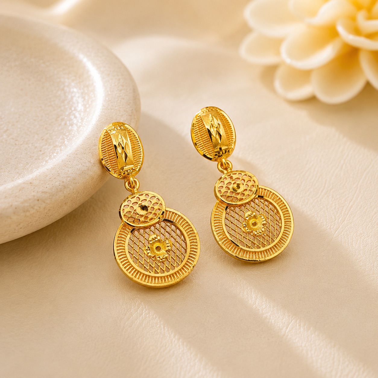 Gold Jhumka Design 12