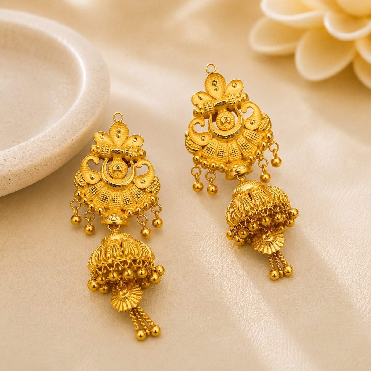 Gold Jhumka Design 6