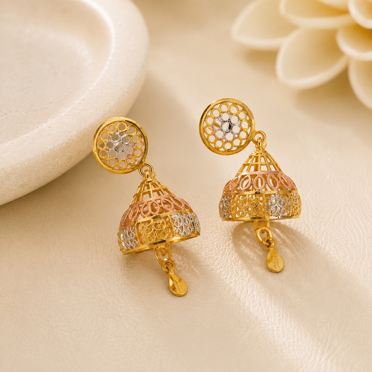 Gold Jhumka Design 7