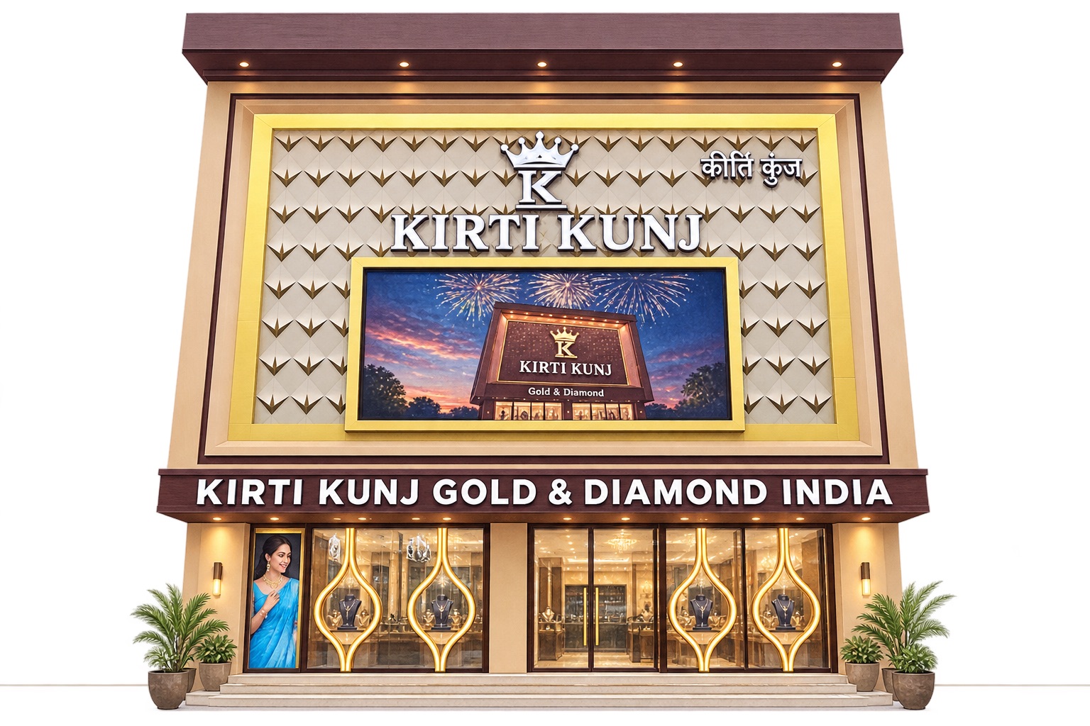 Illustration of Kirti Kunj Gold and Diamond India LLP showroom in Sultanpur